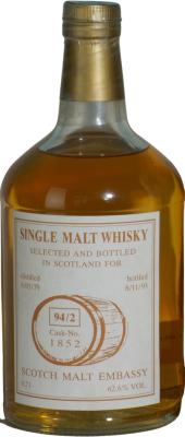 Port Ellen 1979 UD 1852 Scotch Malt Embassy 94 2 62.6% 700ml