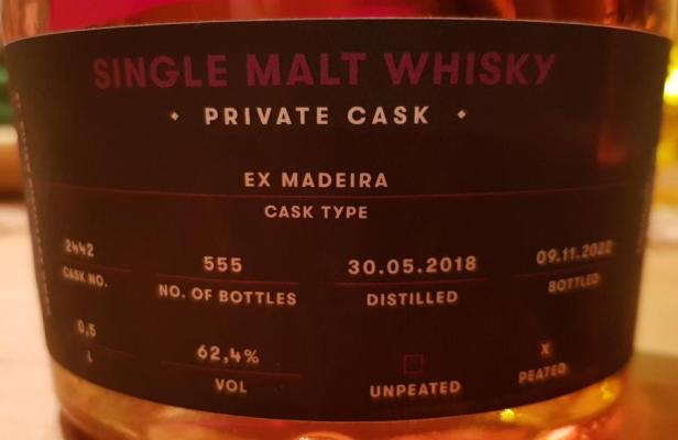 St. Kilian 2018 Private Cask Ex Madeira Celtic Castle Schloss Thurnau 62.4% 500ml