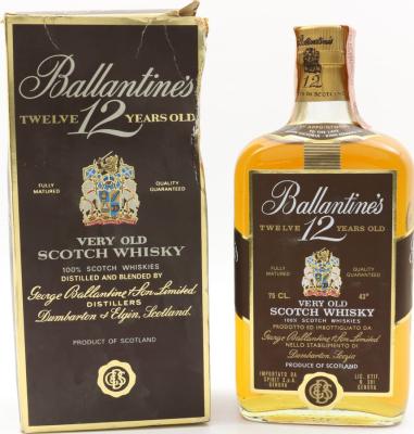 Ballantine's 12yo Hiram Walker Europa S.A 43% 750ml