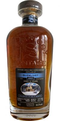 Glenlivet 2007 SV Waldhaus am See St. Moritz 1st Fill Ex-Sherry Hogshead #900209 64.3% 700ml