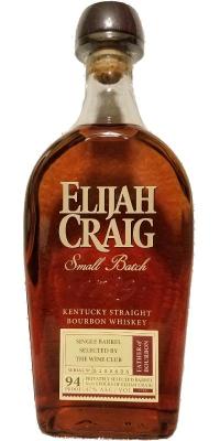 Elijah Craig Small Batch Kentucky Straight Bourbon Whisky Charred Oak Barrels #5122635 The Wine Club 47% 750ml