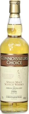 Arran 2006 GM Connoisseurs Choice 1st Fill Bourbon Barrels 46% 700ml