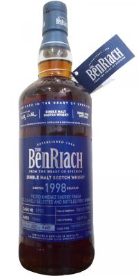 BenRiach 1998 Single Cask Bottling PX Sherry Finish #5953 52.9% 700ml