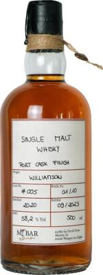 Williamson 2020 mybar Tawny Port Finish 58.2% 500ml