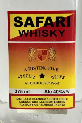 Safari Whisky A Distinctive Special Drink 40% 375ml