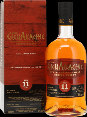 Glenallachie 11yo Marsala Wood Finish American Oak Barrel Marsala Wine Finish Exclusively Bottled for the UK 48% 700ml