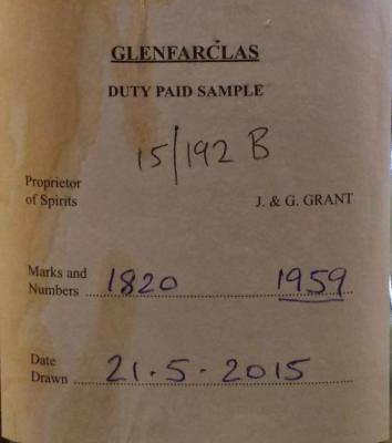 Glenfarclas 1959 Sherry Cask #1820 63.4% 500ml