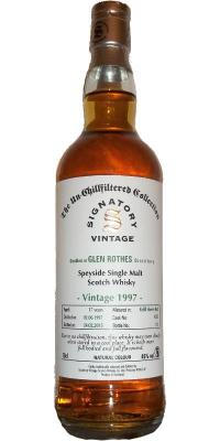 Glenrothes 1997 SV The Un-Chillfiltered Collection Refill Sherry Butt #9255 46% 700ml