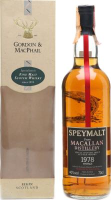 Macallan 1978 GM Speymalt 40% 700ml