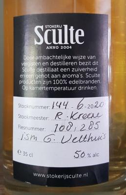 Sculte Single Malt Amerikaans eiken 144-6-2020 50% 350ml