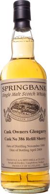 Springbank 1998 Cask Owners Glengarry #386 58.6% 700ml