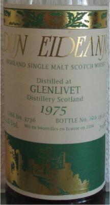 Glenlivet 1975 De Sherry Cask 5736 Divo SA Suisse 52.4% 700ml