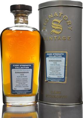 Bunnahabhain 1978 SV Cask Strength Collection Sherry Butt #2539 54.6% 700ml