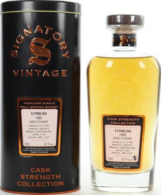 Clynelish 1995 SV Cask Strength Collection Refill Sherry Butt #11236 57.7% 700ml