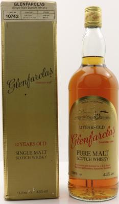 Glenfarclas 12yo Pure Malt Golden label golden screw cap Duty Free For Exportation Only 43% 1000ml