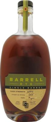 Barrell Rye 7yo Single Barrel M225 K&L Wine Merchants 56.85% 750ml