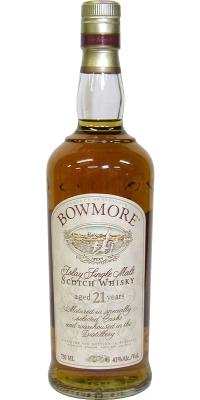 Bowmore 21yo red stripe on capsule 43% 750ml