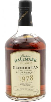 Glendullan 1978 HSJ Vintage Hallmark 5459 63.9% 750ml