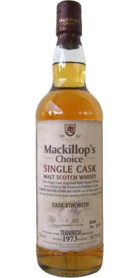 Teaninich 1973 McC Single Cask Cask Strength Refill Sherry Butt #20332 58.7% 700ml