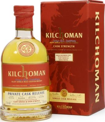 Kilchoman 2006 Private Cask Release Cliff Davies & Don O'Boyle Bourbon 72/2006 55% 700ml