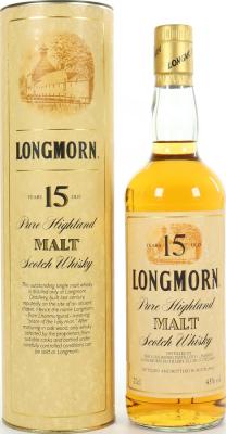Longmorn 15yo Pure Highland Malt Scotch Whisky 43% 700ml