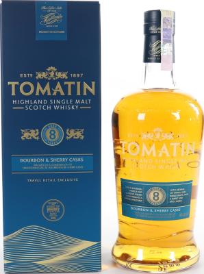 Tomatin 8yo Travel Retail Exclusive Ex-Bourbon & Ex-Oloroso Sherry Casks 40% 1000ml