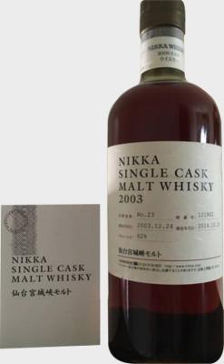 Nikka 2003 Single Cask Warehouse #23 Sherry Butt #121902 62% 750ml