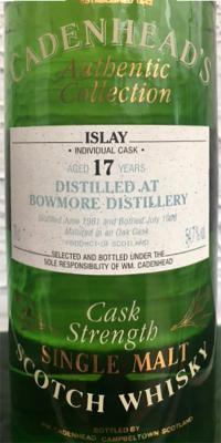 Bowmore 1981 CA Authentic Collection 54.7% 700ml
