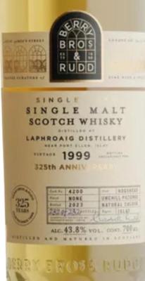 Laphroaig 1999 BR 325th Anniversary of Berry Bros. & Rudd 43.8% 700ml