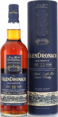 Glendronach 18yo Allardice Oloroso Sherry 46% 750ml