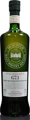 Girvan 18yo SMWS G7.1 Middle-aged mutant ninja tortoise dram Refill Ex-bourbon Barrel 54.2% 700ml