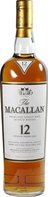 Macallan 12yo Sherry Oak Sherry Oak from sherry Spain 43% 750ml