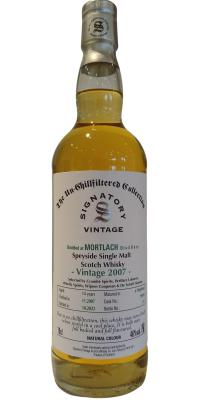 Mortlach 2007 SV The Un-Chillfiltered Collection Hogshead Crombe Spirits Welfare Lokeren Wholly Spirits Wijnen Coopman & De Schelf Hamme 46% 700ml