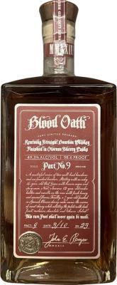 Blood Oath Pact No. 9 Sour Mash Kentucky Straight Bourbon Whisky New Oak Barrel + Oloroso Sherry Cask Finish 49.3% 750ml