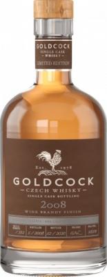 Gold Cock 2008 Wine Brandy Finish Single Cask 58.6% 700ml