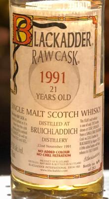 Bruichladdich 1991 BA #3265 49.5% 700ml