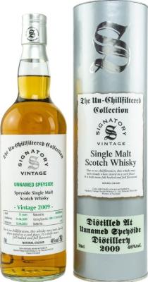 Unnamed Speyside 2009 SV The Un-Chillfiltered Collection Refill Butt DRU17/A195#44 46% 700ml