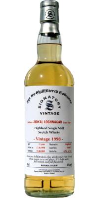 Royal Lochnagar 1998 SV The Un-Chillfiltered Collection Hogsheads 616 + 17 46% 700ml