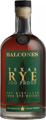 Balcones Texas Rye 100 Proof Pot Distilled 100% Rye Whisky 50% 750ml
