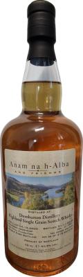 Dumbarton 2000 ANHA Anam na h-Alba and Friends Bourbon Hogshead 50.9% 700ml