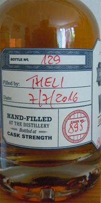 Westland Cask No. 895 Single Cask Reserve Hand Filled Refill American Oak Barrel 895 64.5% 375ml