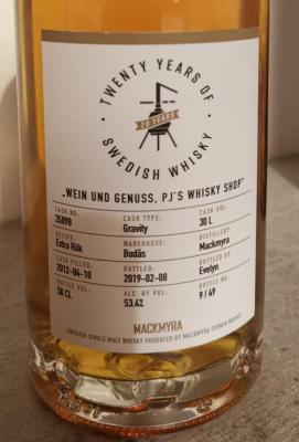 Mackmyra 2012 Gravity #35898 Wein und Genuss PJ's Whisky Shop 53% 500ml