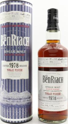 BenRiach 1978 Single Cask Bottling Batch 7 Tokaji Hogshead #4417 50.4% 700ml
