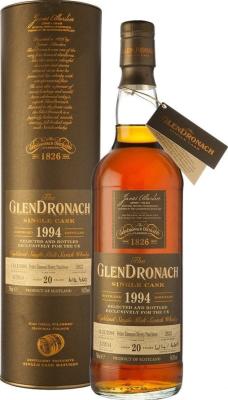 Glendronach 1994 Single Cask 20yo Pedro Ximenez Sherry Puncheon #2822 UK Exclusive 54.8% 700ml