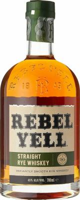 Rebel Yell 2yo Straight Rye Whisky 45% 700ml