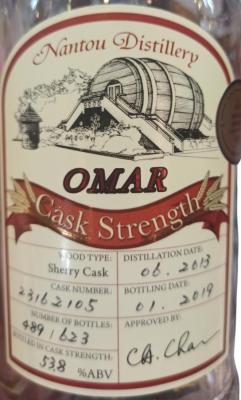 Nantou Omar 2013 Cask Strength 53.8% 700ml