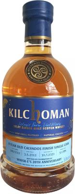 Kilchoman 2012 Calvados Finish Single Cask 243/2012 Whisk-e's 20th Anniversary 55.9% 700ml