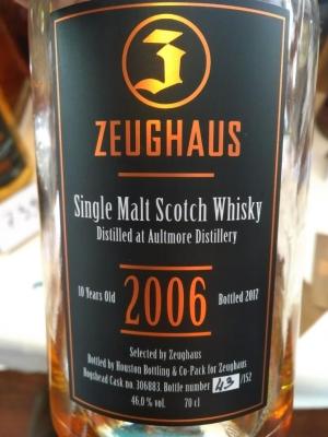 Aultmore 2006 HB&C Hogshead 306883 Zeughaus 46% 700ml