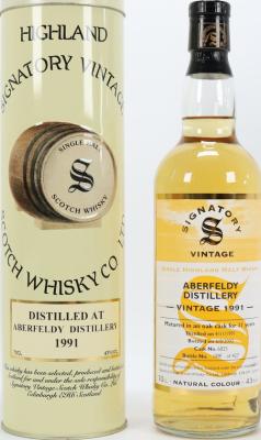 Aberfeldy 1991 SV Vintage Oak Cask #6825 43% 700ml