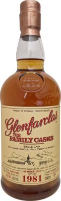 Glenfarclas 1981 The Family Casks Release S22 4th Fill Hogshead 44.9% 700ml
